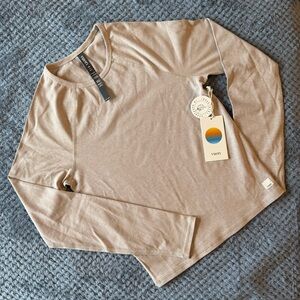 Vuori Ecru Heather Pose Crew Top